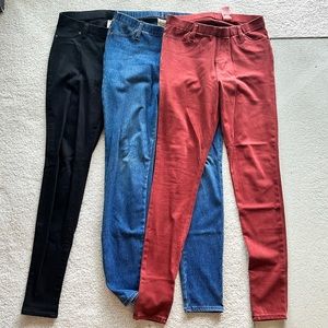 Stretch Denim Jeggings by Faded Glory - Set of 3